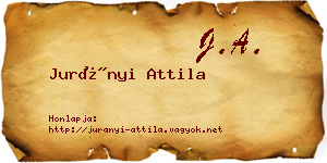 Jurányi Attila névjegykártya